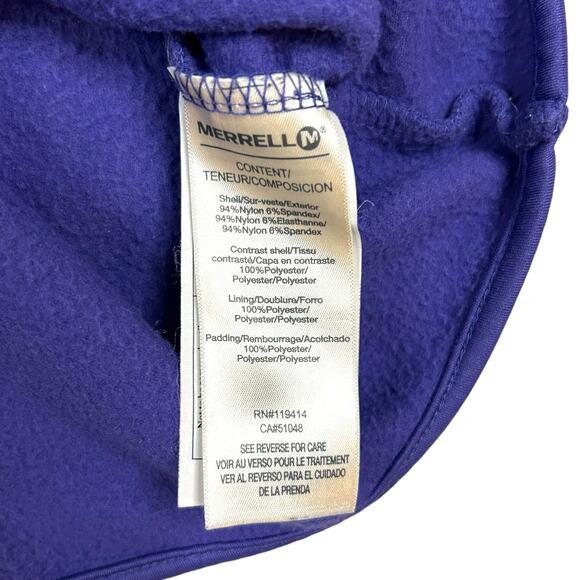 Merrell Womens XS Select Regulate 1/4 Snap Quilted Pullover Fleece Purple TF - Picture 8 of 11